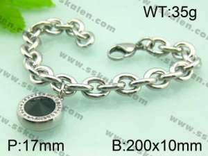 Stainless Steel Stone Bracelet  - KB52544-Z