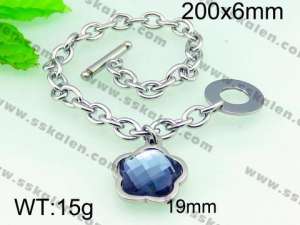Stainless Steel Crystal Bracelet  - KB54778-Z