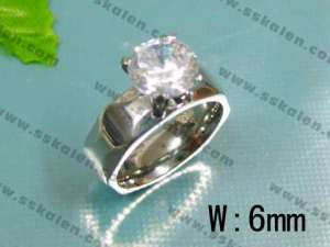 Stainless Steel Stone Ring - KR11156