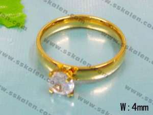 Stainless Steel Gold-Plating Ring - KR11282