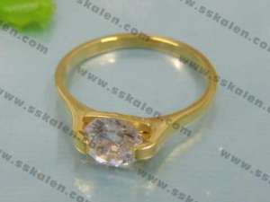 Stainless Steel Gold-Plating Ring - KR9888