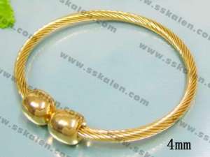 Stainless Steel Wire Bangle - KB23452-T