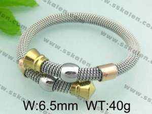 Stainless Steel Wire Bangle - KB32054-T