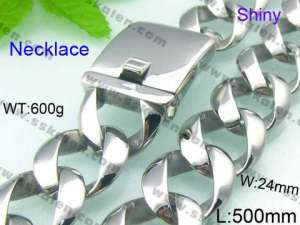 Stainless Steel Necklace  - KN12106-D