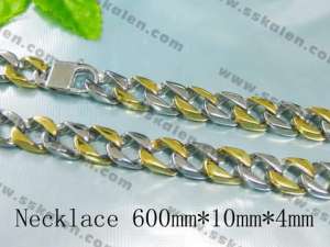 Stainless Steel Gold-Plating Necklace - KN3592-D