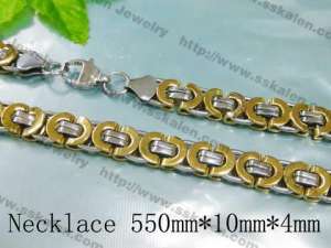 Stainless Steel Gold-Plating Necklace - KN3704