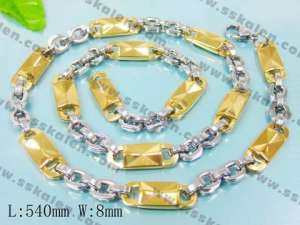 Stainless Steel Gold-Plating Necklace - KN4044