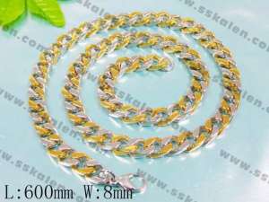Stainless Steel Gold-Plating Necklace - KN4970