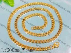 Stainless Steel Gold-Plating Necklace - KN4973